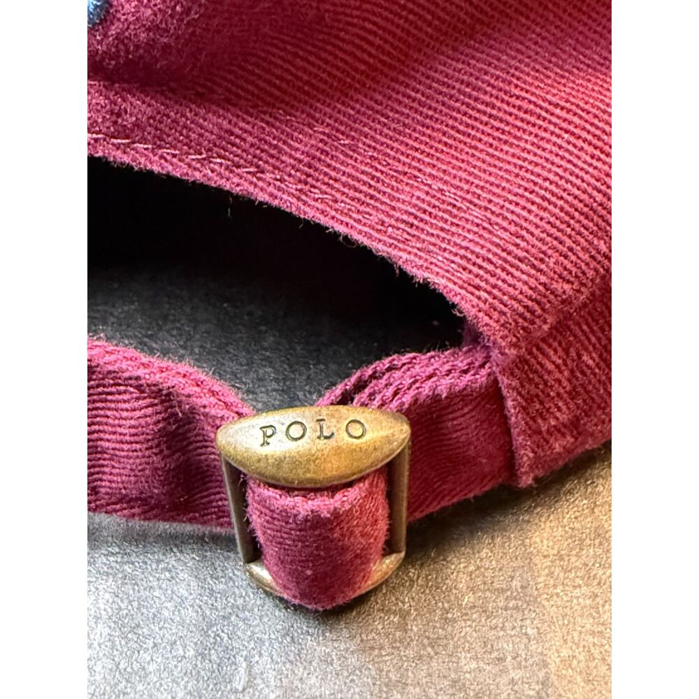 Polo Ralph Lauren Iconic Chino Ball Cap Red Maroon Dad Hat Blue Pony NWT ***READ - Picture 6 of 11